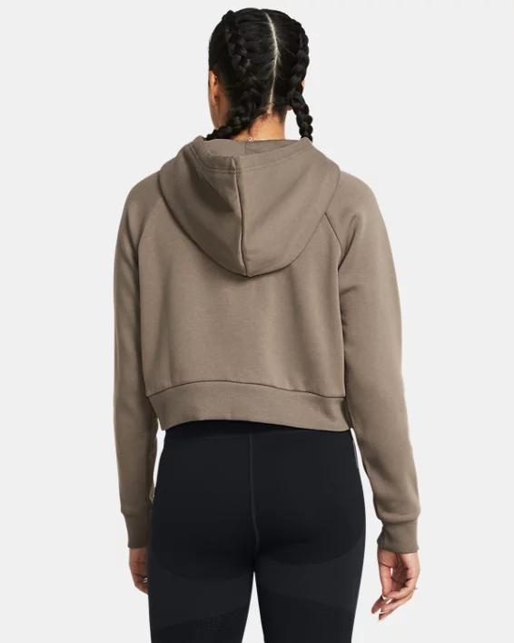 Women's UA Rival Fleece Crop Full-Zip Product Image