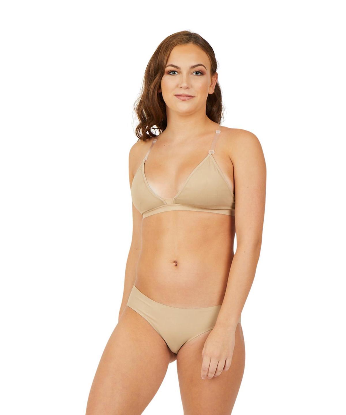 Capezio Girls Deep Neck Clear Back Bra Product Image