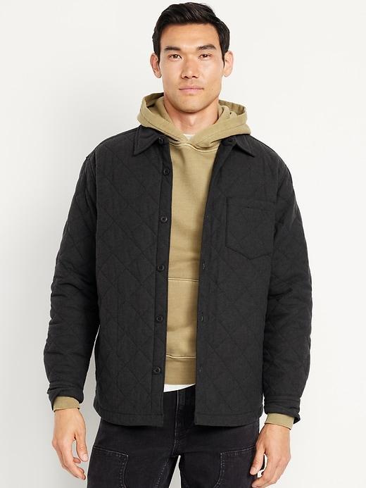 Quilted Button-Down Shacket Product Image