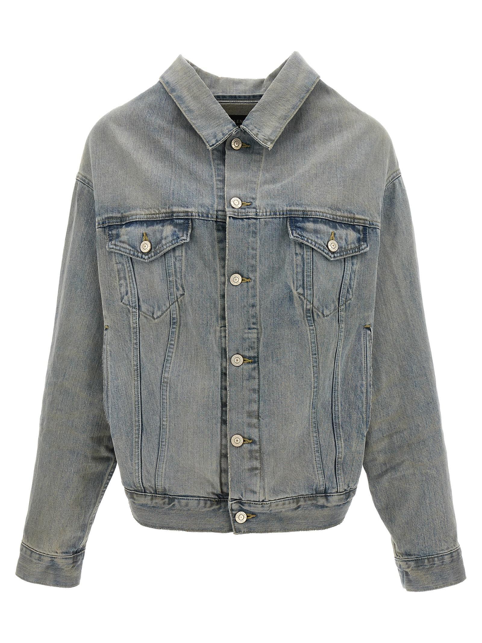 BALENCIAGA Oversized Denim Jacket In Outback Blue Product Image