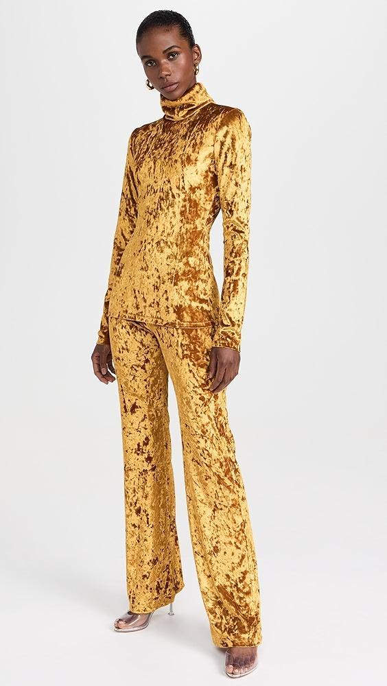 BruceGlen Crushed Velvet Wideleg Pants | Shopbop Product Image