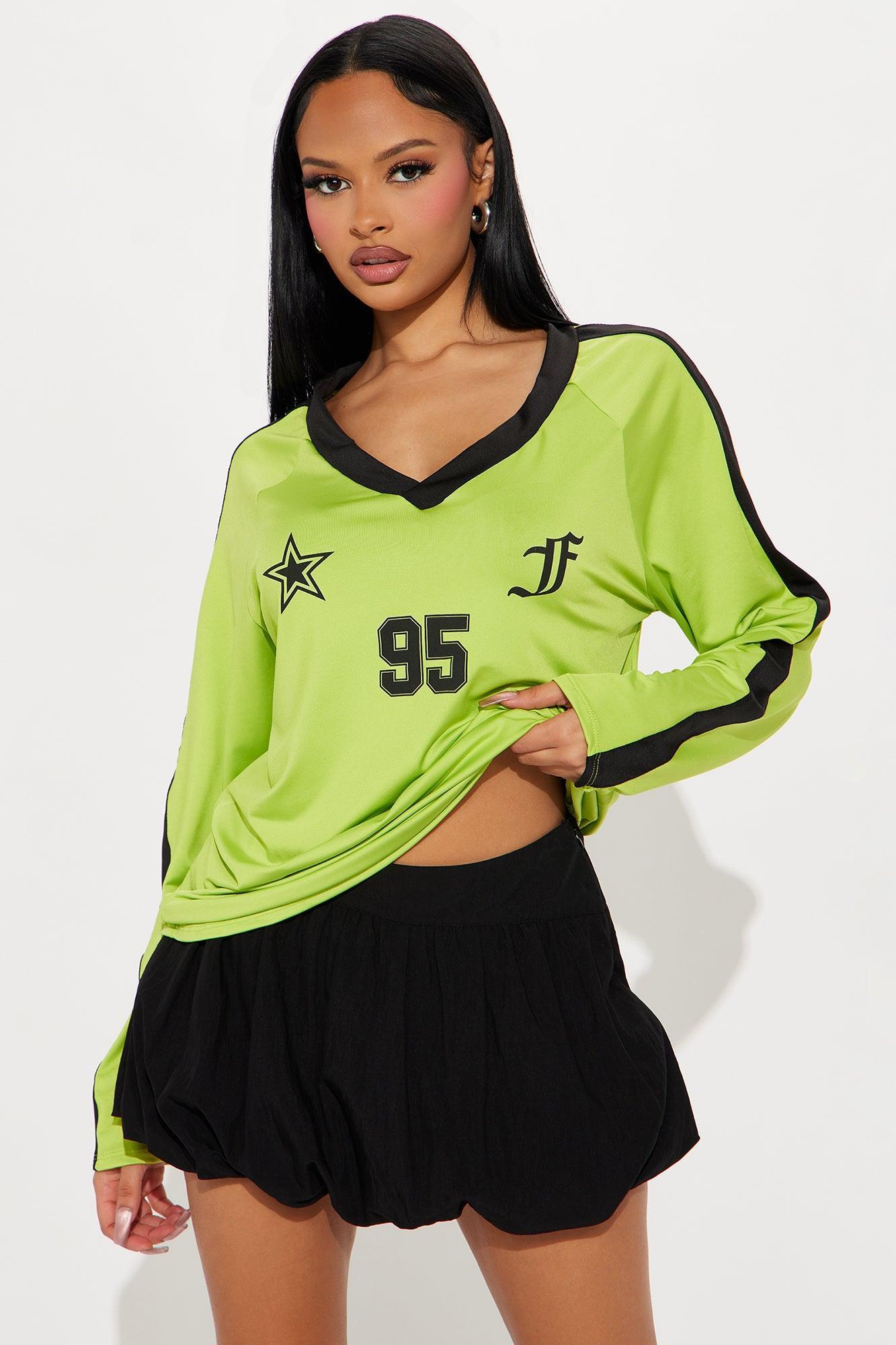 Off The Field Jersey Tee - Lime Product Image