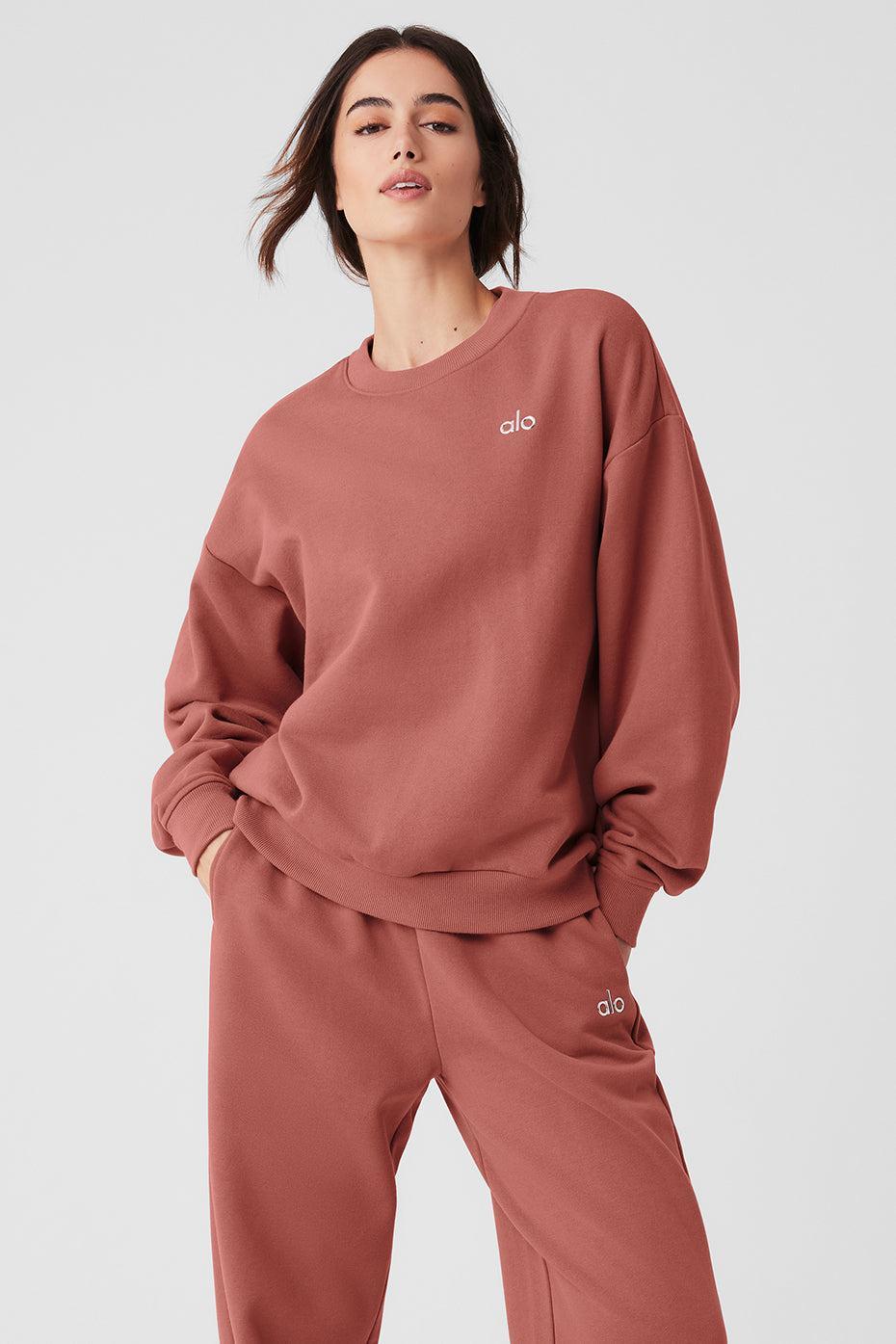 Accolade Crew Neck Pullover - Soft Terracotta Female Product Image