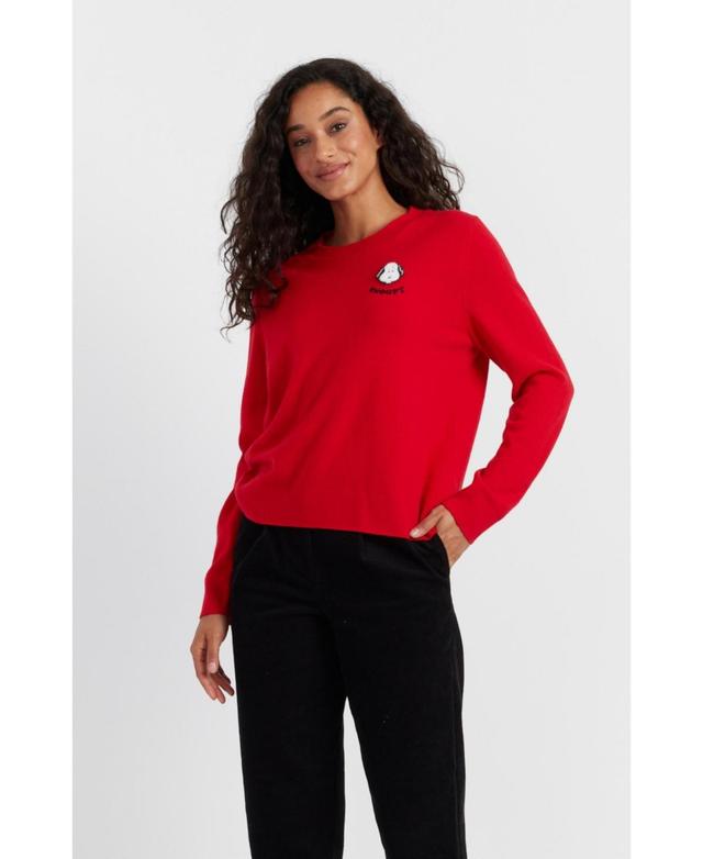 Chinti and Parker Womens Chinti & Parker Snoopy Badge Wool Cashmere Sweater Product Image