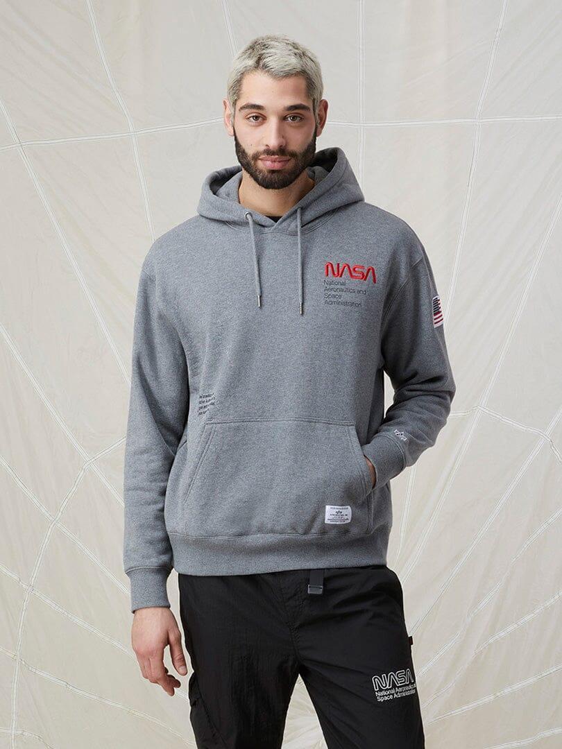 NASA WORM LOGO HOODIE (CHARCOAL) Product Image