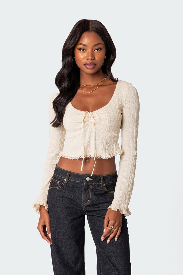 Lacey Long Sleeve Knit Top Product Image