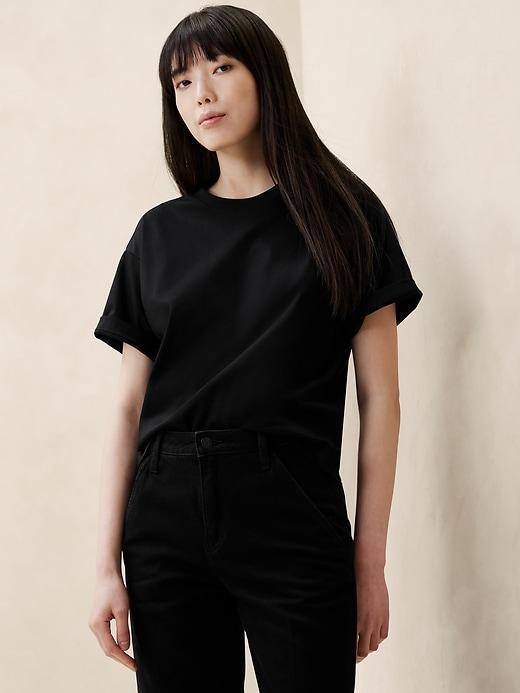 Cotton-Sateen Oversized T-Shirt product image