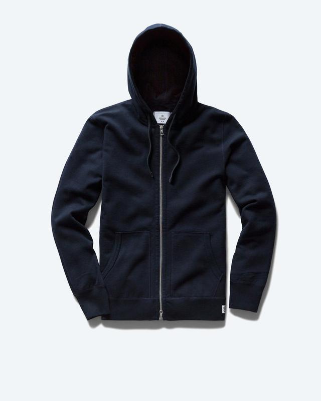 Lightweight Terry Slim Zip Hoodie Male Product Image