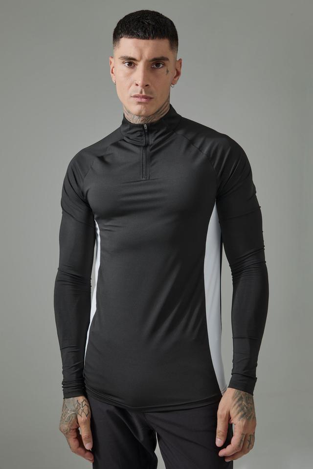 Tall Man Active 1/4 Zip Top | boohooMAN USA Product Image