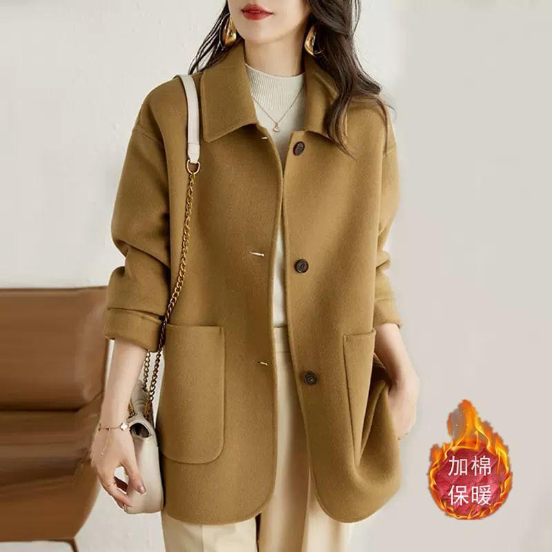 Collar Single-Breasted Coat Product Image