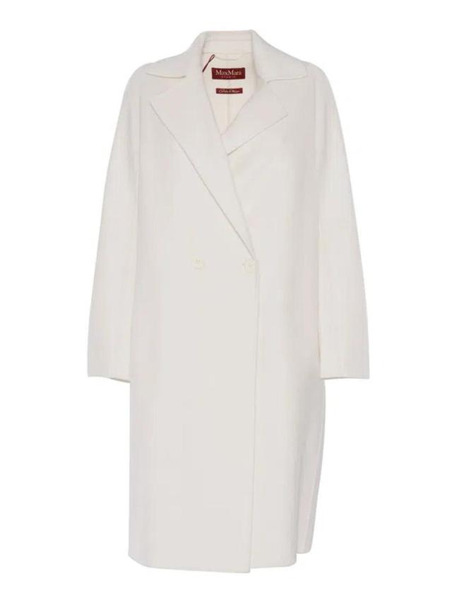 MAX MARA Studio Coat In White Product Image