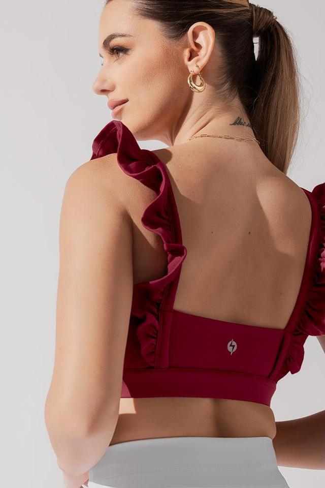 Romance Ruffle Bra - Crimson Product Image