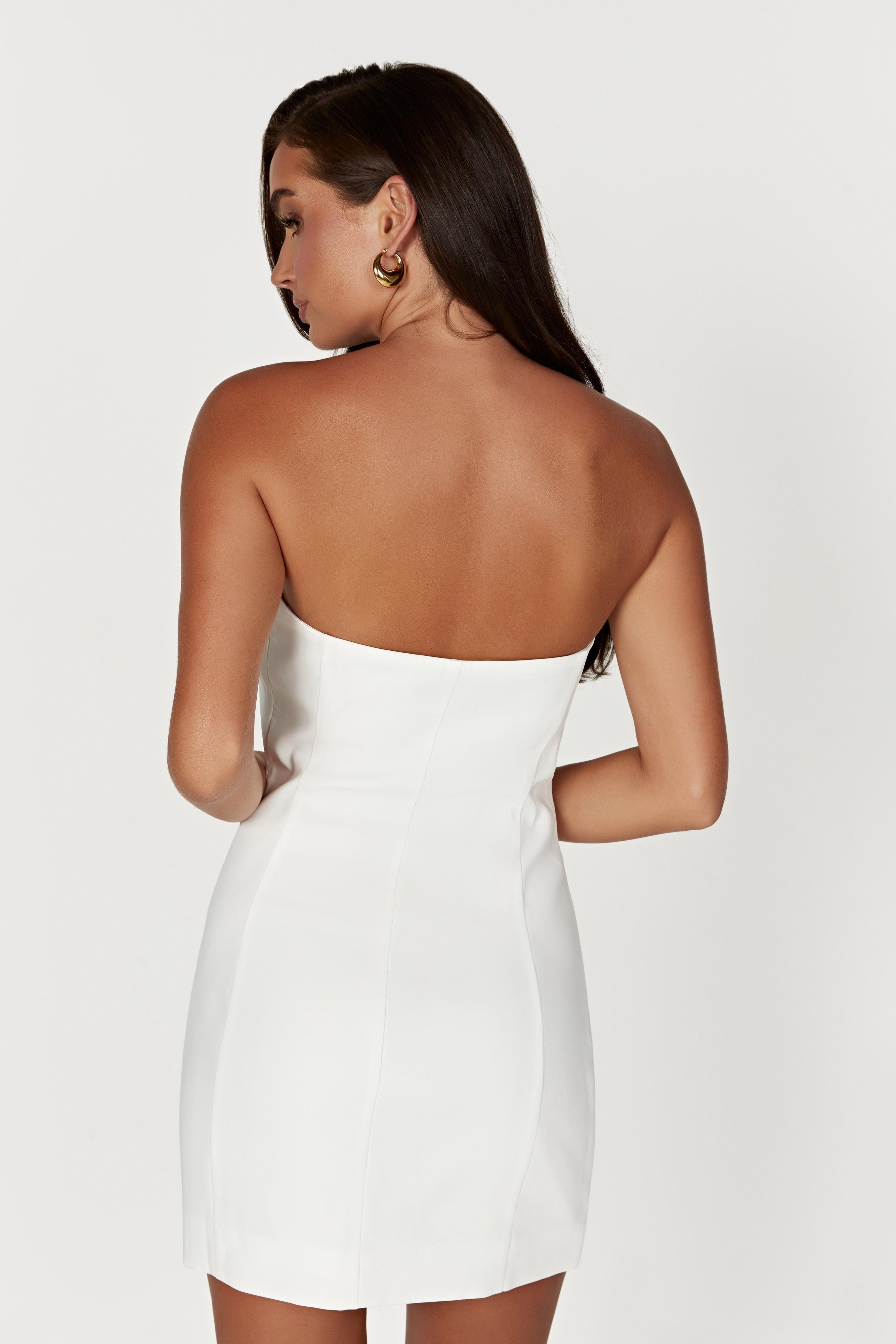 Brooks Rose Mini Dress - White Product Image