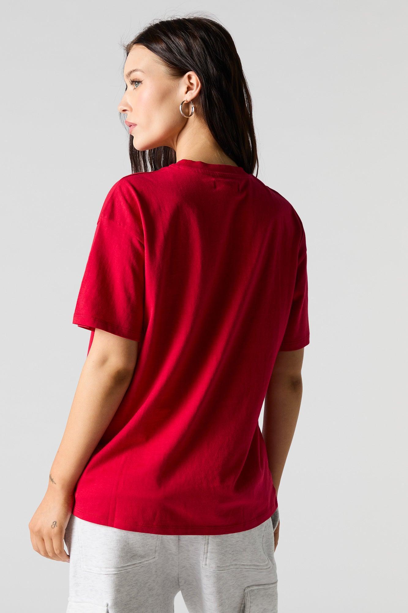 New York Graphic Red Boyfriend T-Shirt Female Product Image