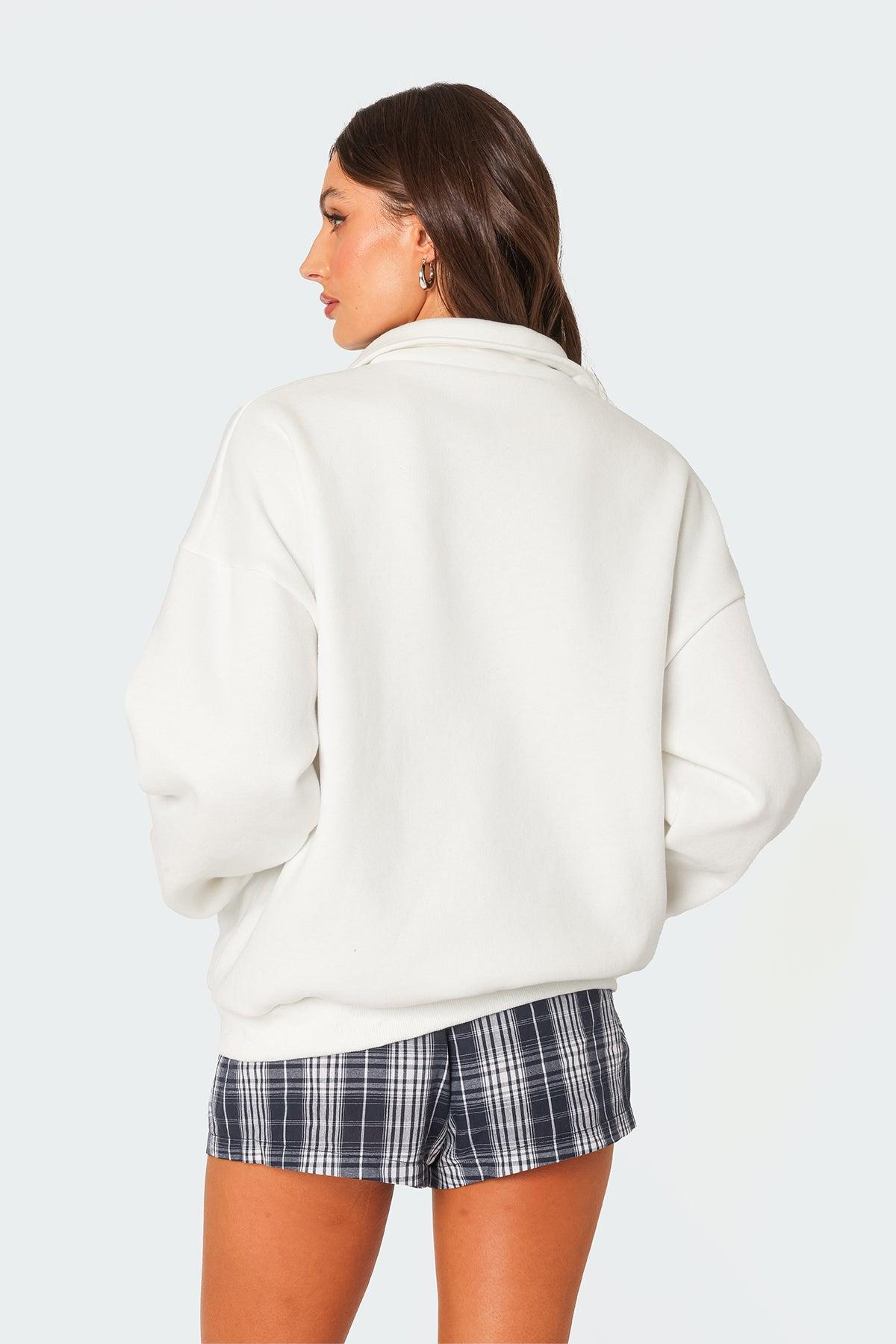 Oversized Quarter Zip Sweatshirt Product Image