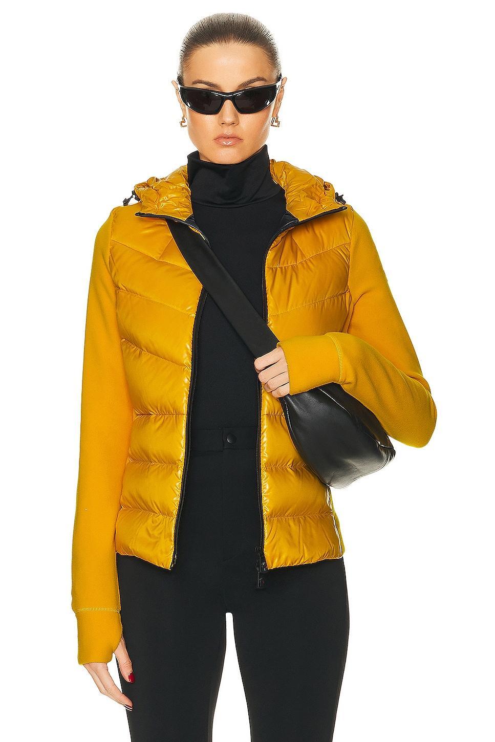 Moncler Grenoble Zip Up Cardigan Yellow. (also in L, S). Product Image