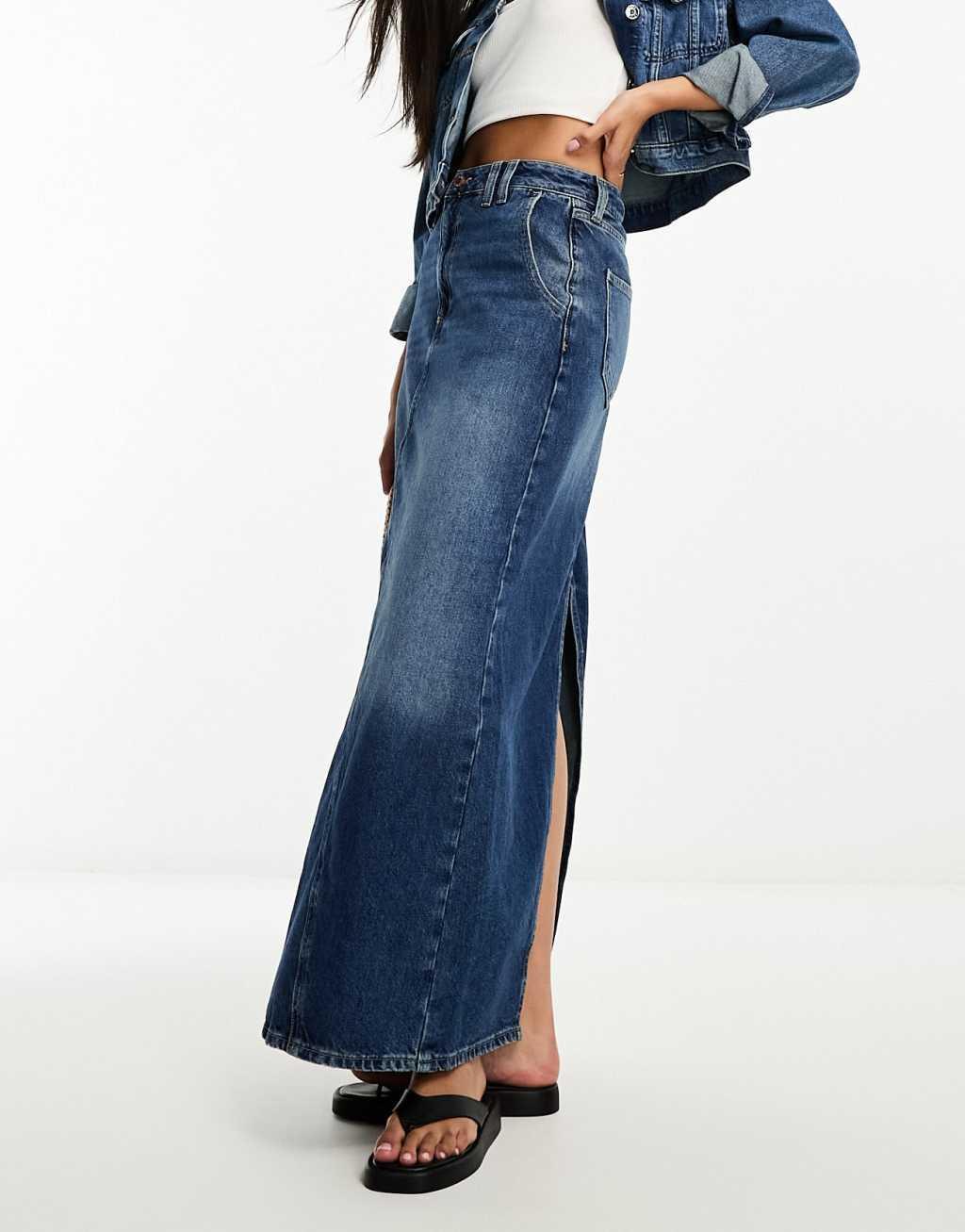 River Island seam detail maxi skirt Product Image