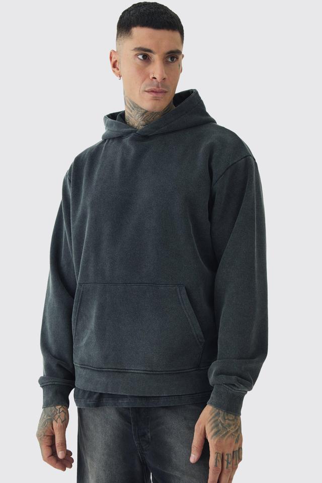 Tall Oversized Boxy Washed Hoodie | boohooMAN USA Product Image