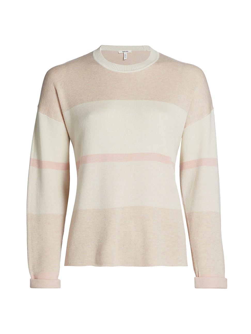 Womens Georgie Striped Crewneck Sweater Product Image