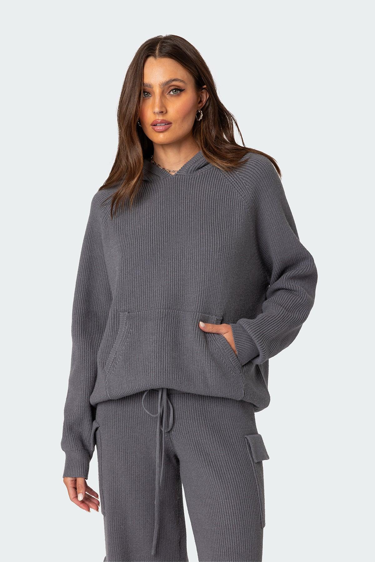 Wynter Oversized Knit Hoodie Product Image