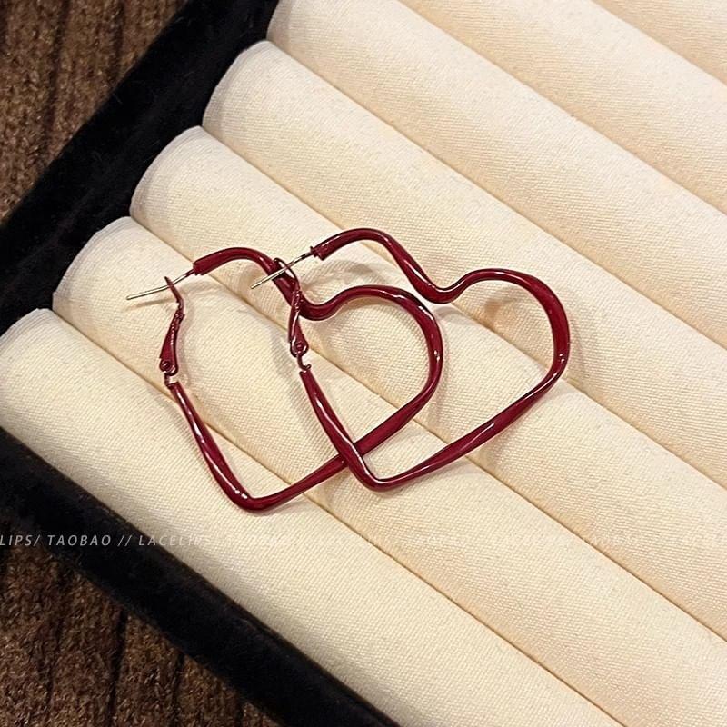 Heart Hoop Earring Product Image