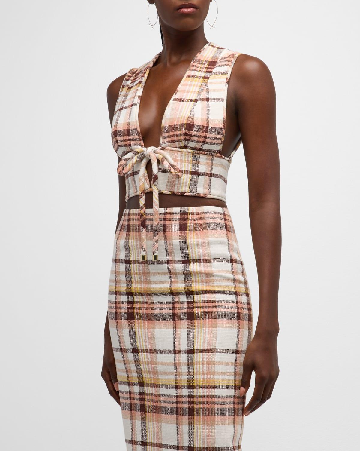 Matchmaker Check Bow-Front Bodice Product Image