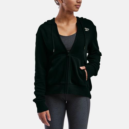 Reebok Womens French Terry Zip-Front Long Sleeve Hoodie Product Image