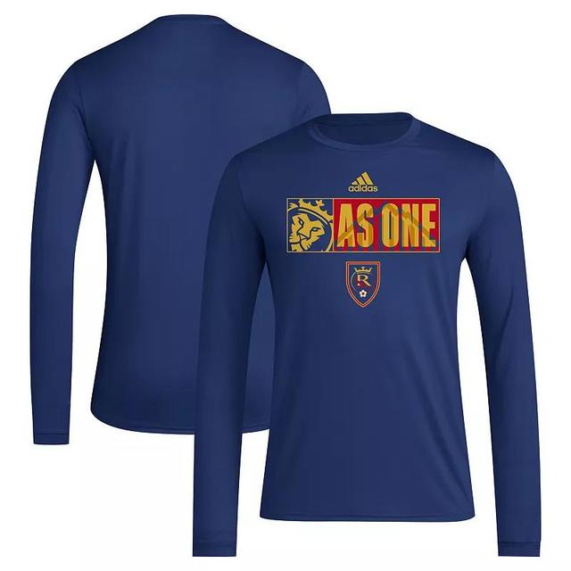 Mens adidas Navy Real Salt Lake 2024 Jersey Hook AEROREADY Long Sleeve T-Shirt Slt Blue Product Image