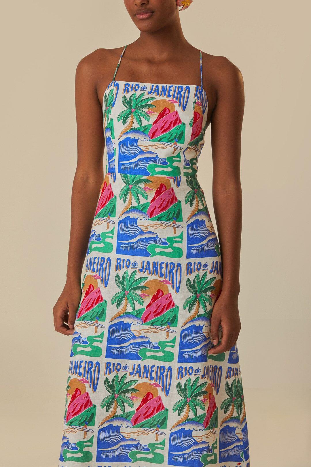 Off-White Carioca Posters Midi Dress Product Image