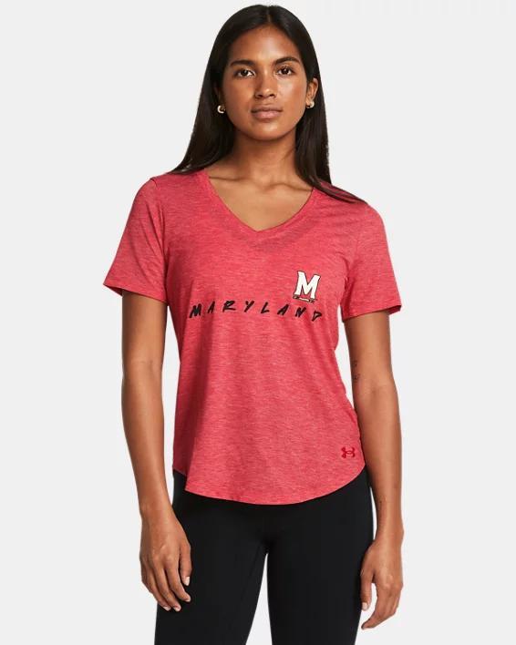 Womens UA Breezy Jersey Collegiate V-Neck T-Shirt Product Image