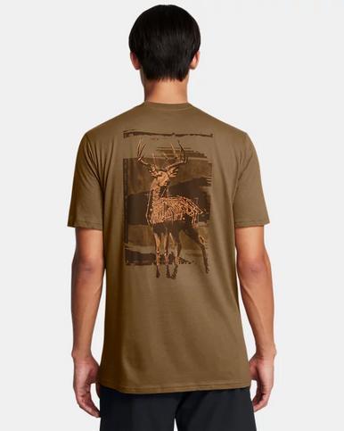 Under Armour® Men's S/S Coyote Brown Schematic Whitetail T-Shirt Product Image