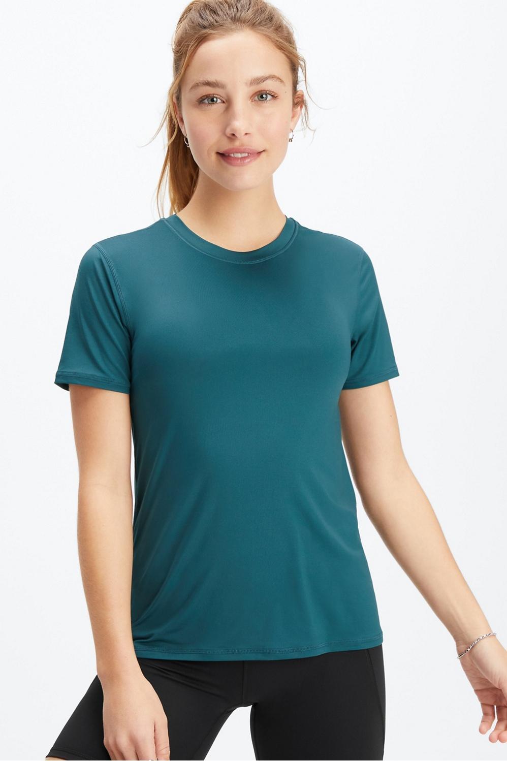 Fabletics Phoenix Lite Short-Sleeve Top Womens green Size XXL Product Image