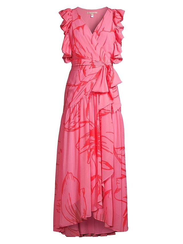 Womens Beck Chiffon Floral Wrap Maxi Dress Product Image