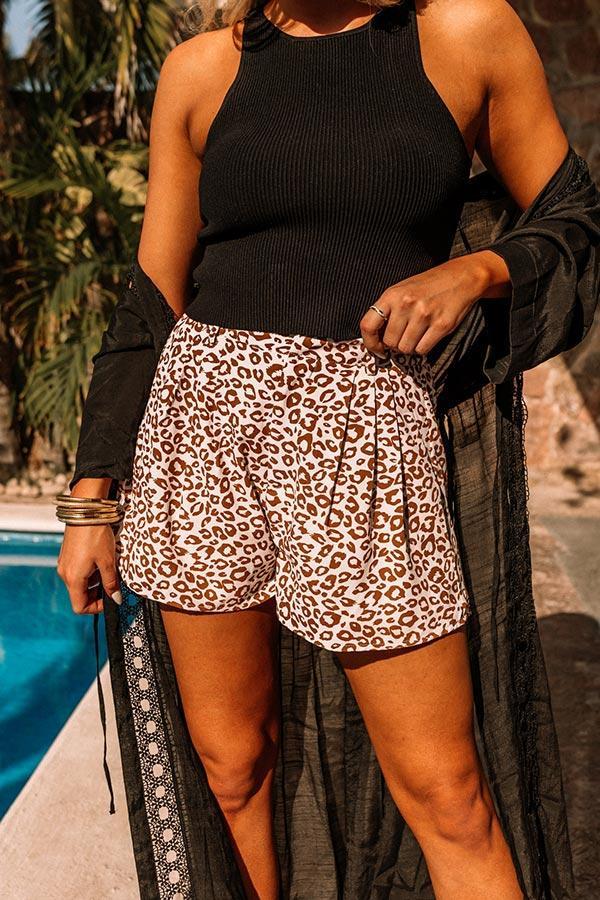 Confident Energy High Waist Leopard Shorts Product Image