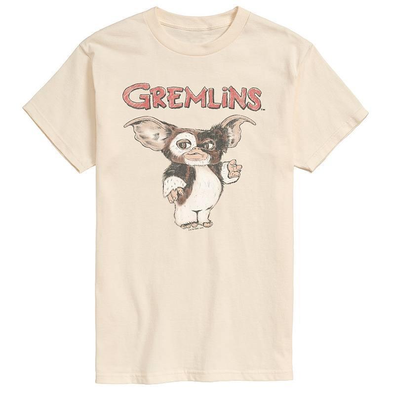 Big & Tall Gremlins Graphic Tee, Mens Med Grey Product Image