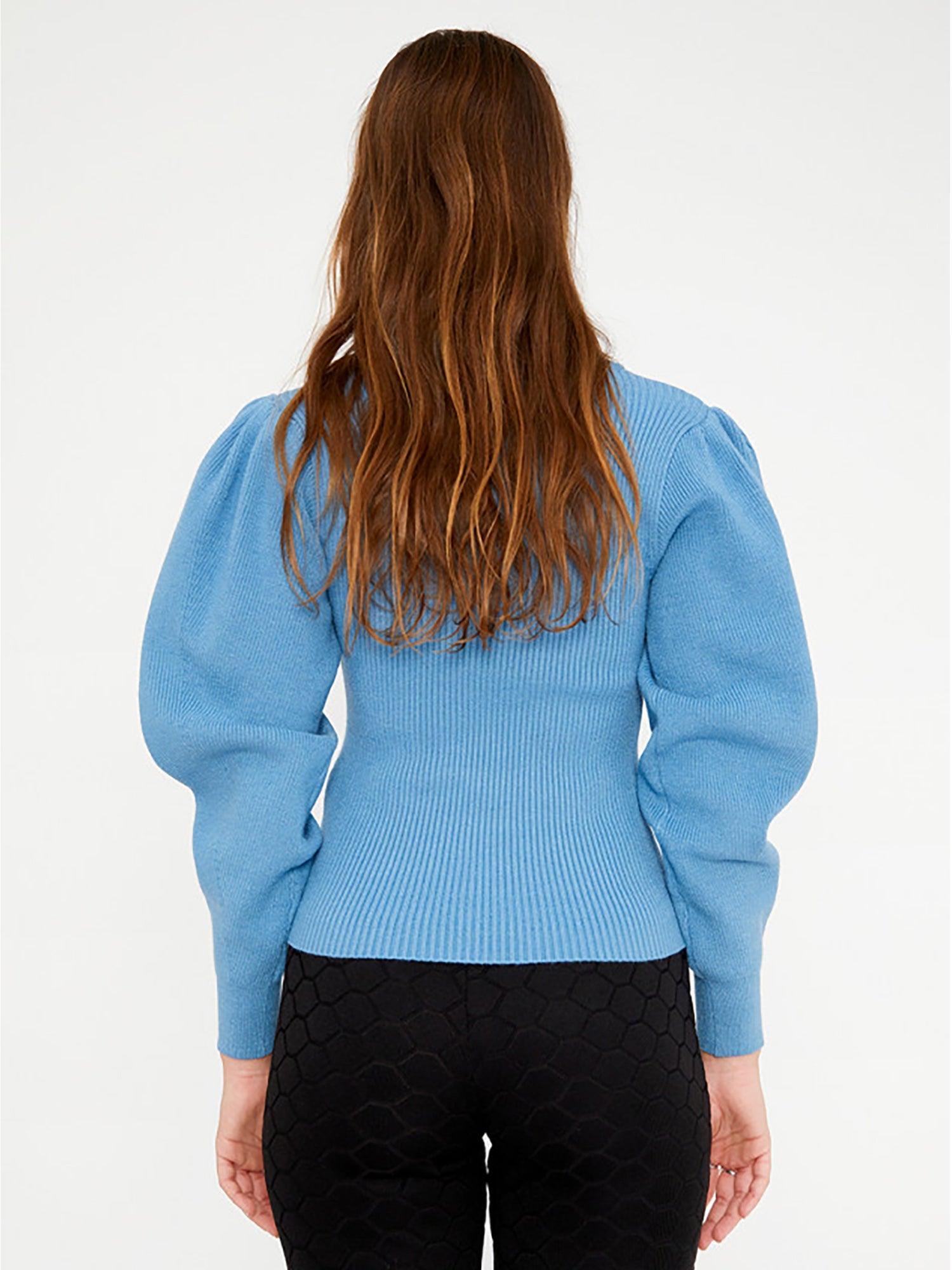 Wild Pony Ribbed Puff Sleeve Top Product Image