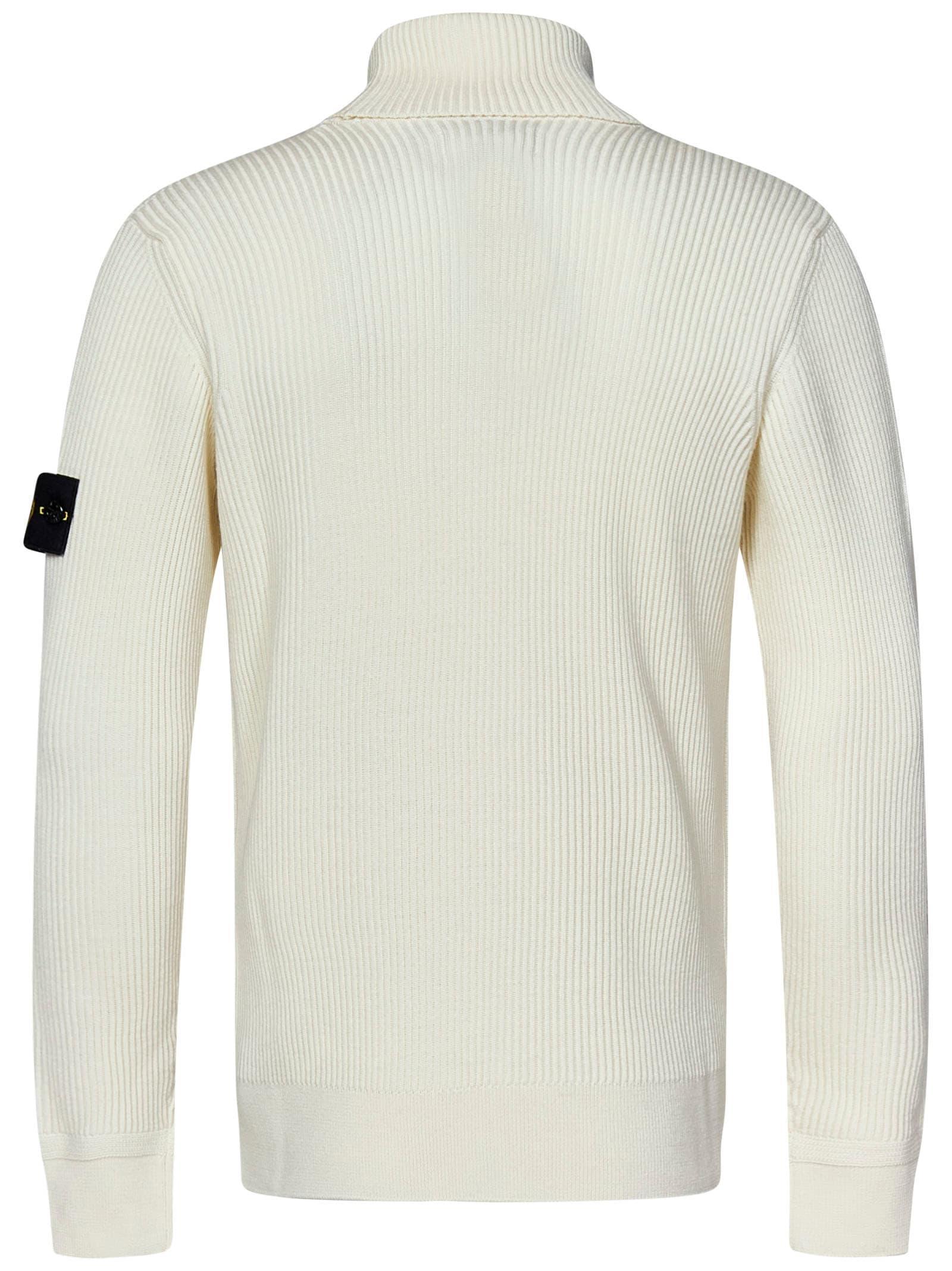 STONE ISLAND Sweater In White Product Image