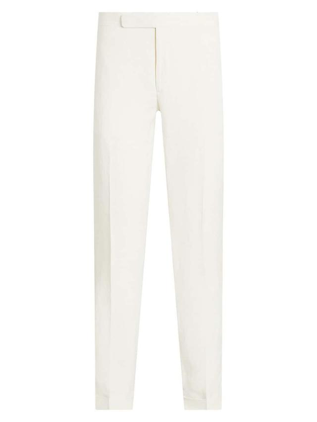 Men's Gregory Hand-Tailored Silk-Linen Trousers Product Image