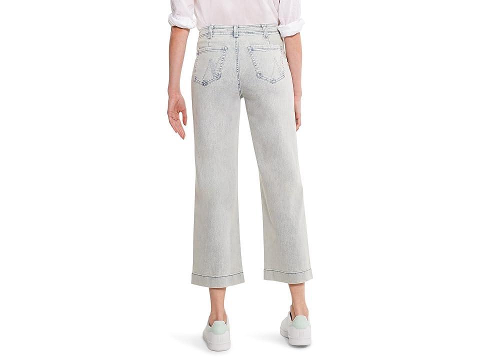 NIC+ZOE Mid-Rise Wide Leg Crop Jeans (Salt) Women's Clothing Product Image