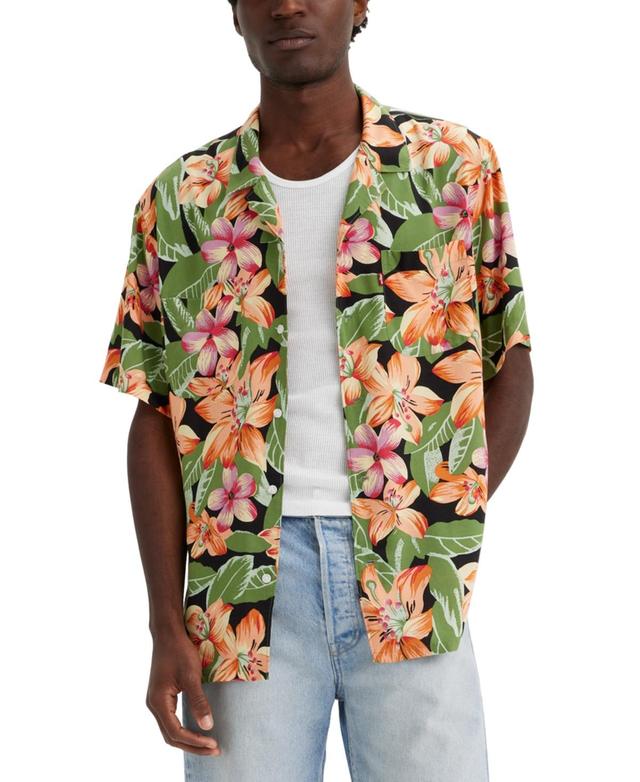 Men's Printed Relaxed Short-Sleeve Camp Shirt Product Image