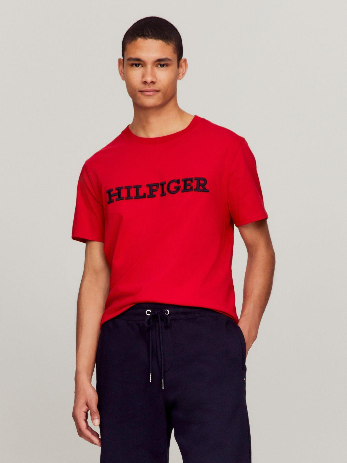 Tommy Hilfiger Men's Embroidered Monotype Logo T-Shirt Product Image