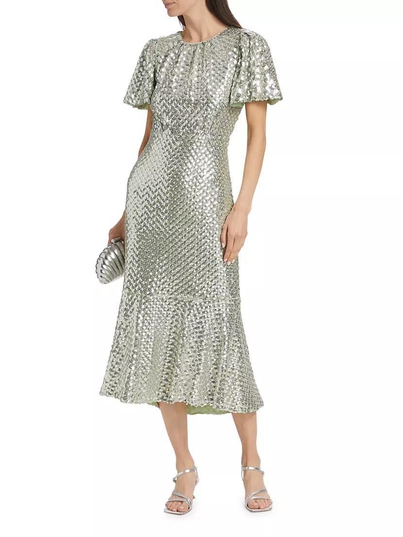 Sage Sequins Nicolette Maxi Dress Product Image