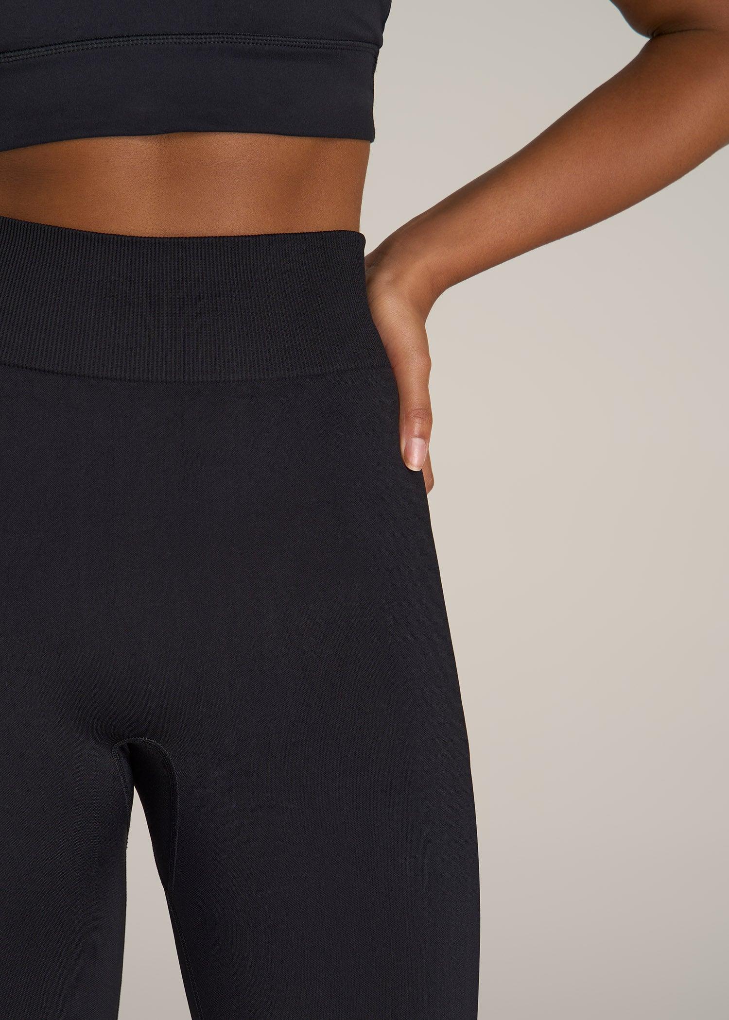 Seamless Leggings for Tall Women in Black Female Product Image