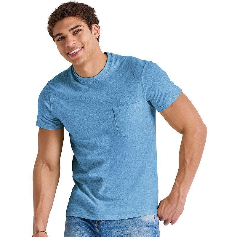 Hanes Originals Mens Tri-Blend Pocket T-Shirt Eco White 2XL Product Image