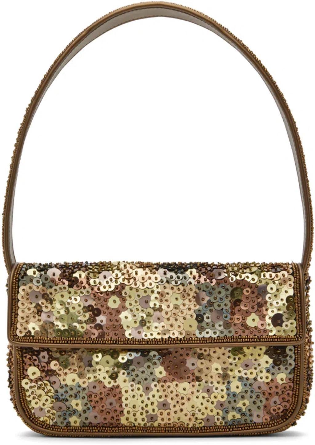 STAUD Tommy Beaded Shoulder Bag In Glsq Gilded Sequins Product Image