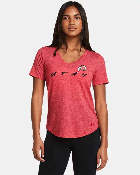 Womens UA Breezy Jersey Collegiate V-Neck T-Shirt Product Image