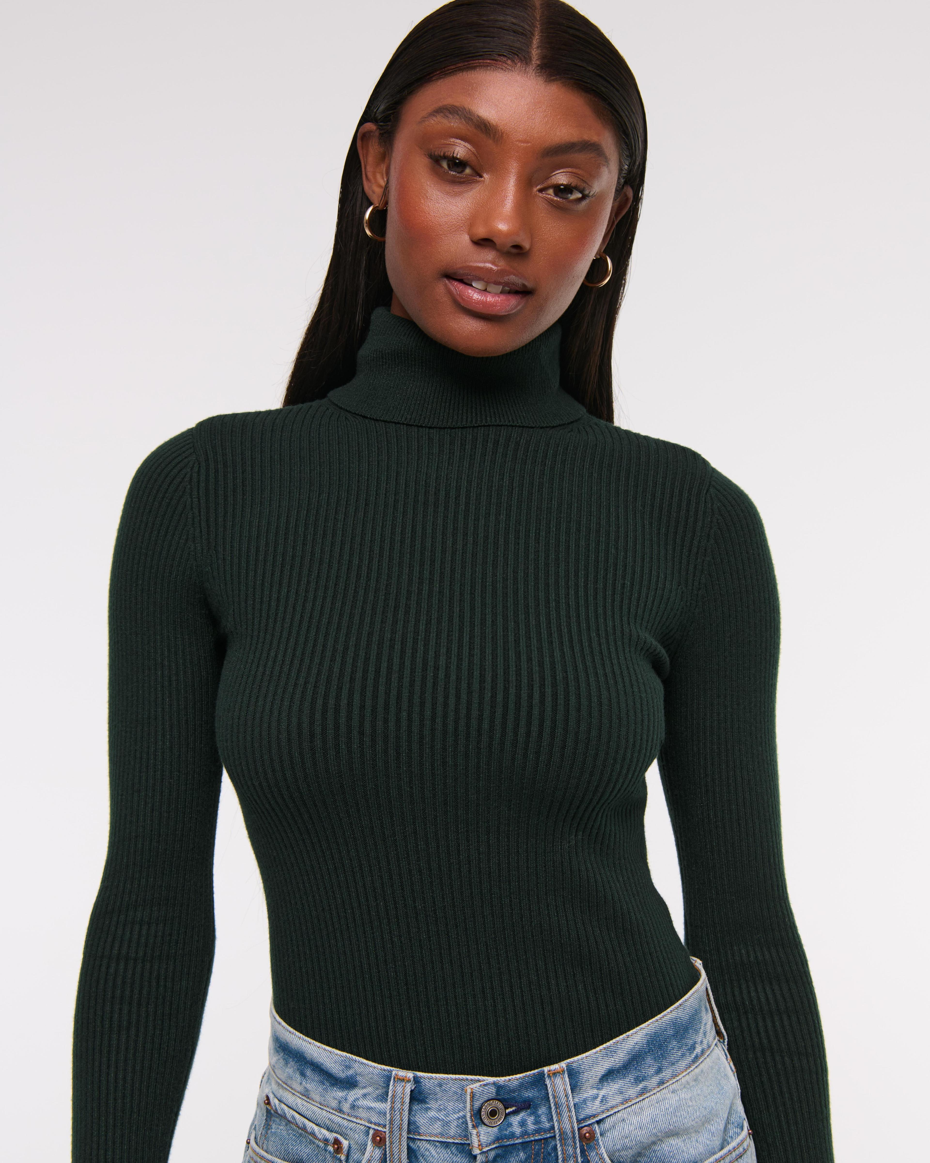 LuxeLoft Slim Ribbed Turtleneck Top Product Image