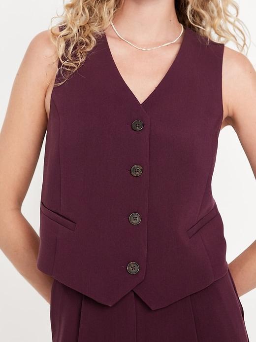 Relaxed Button-Down Vest Product Image