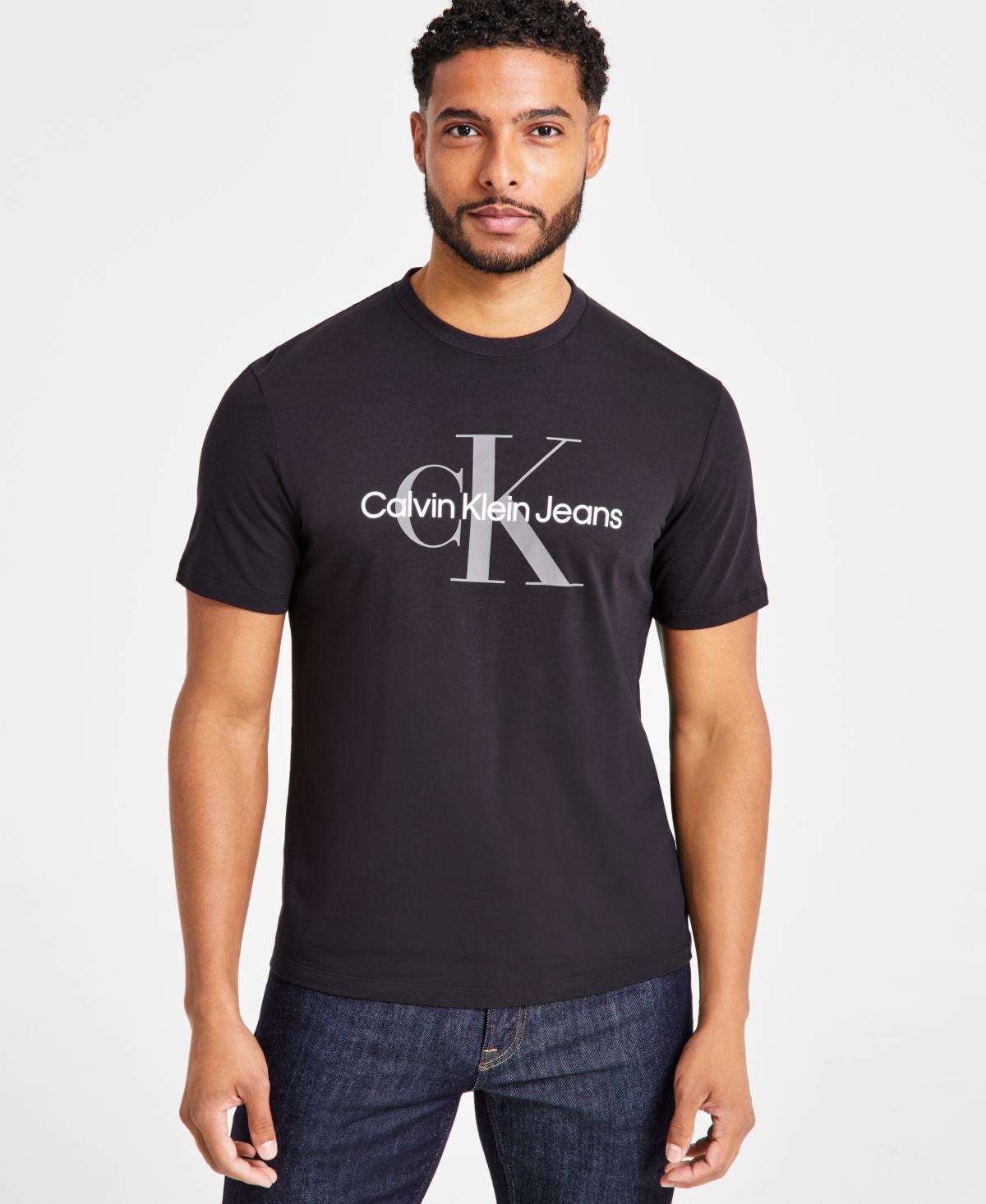 Clavin Klein Mens Classic-Fit Monogram Logo Graphic T-Shirt Product Image