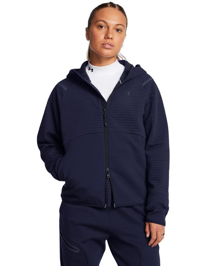 Women's UA Unstoppable Fleece Grid Full Zip Product Image